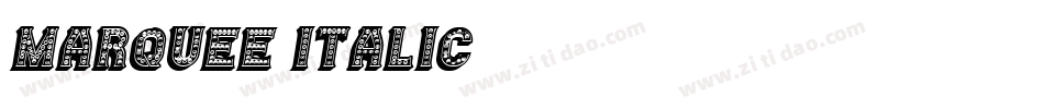 Marquee Italic字体转换